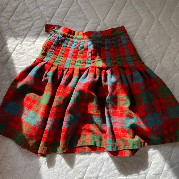 Red Plaid Skirt - Picture 1 of 4